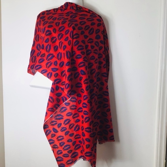 Mir scarf wrap red women wool cashmere - Picture 8 of 8